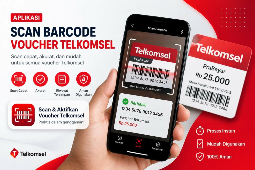 Aplikasi Scan Barcode Voucher Telkomsel