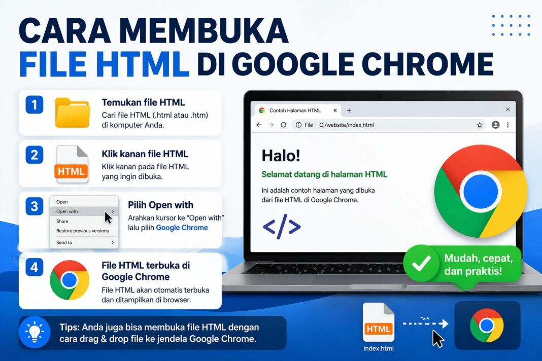 Cara Membuka File HTML