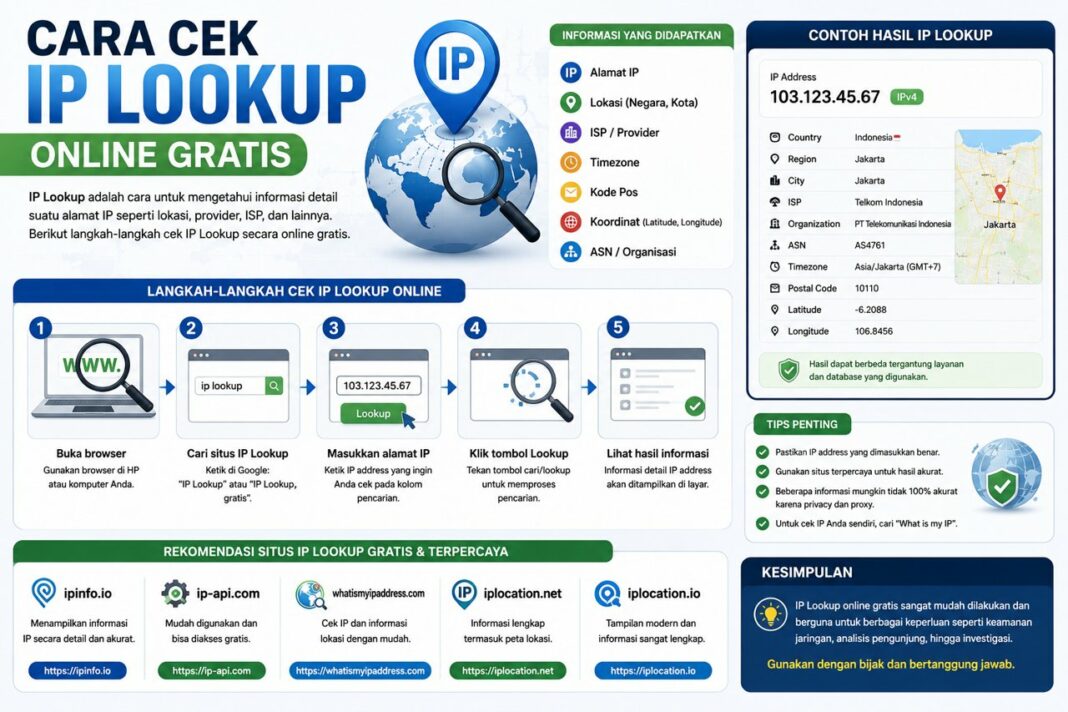 Cara Cek IP Lookup Online Gratis