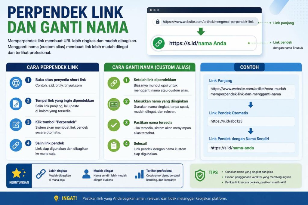 Perpendek Link Dan Ganti Nama