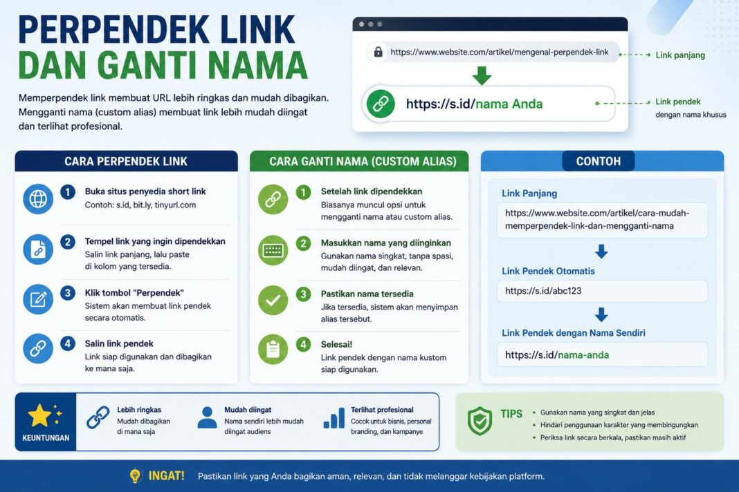 Perpendek Link Dan Ganti Nama