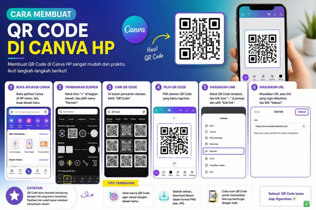Cara Membuat QR Code Di Canva Hp