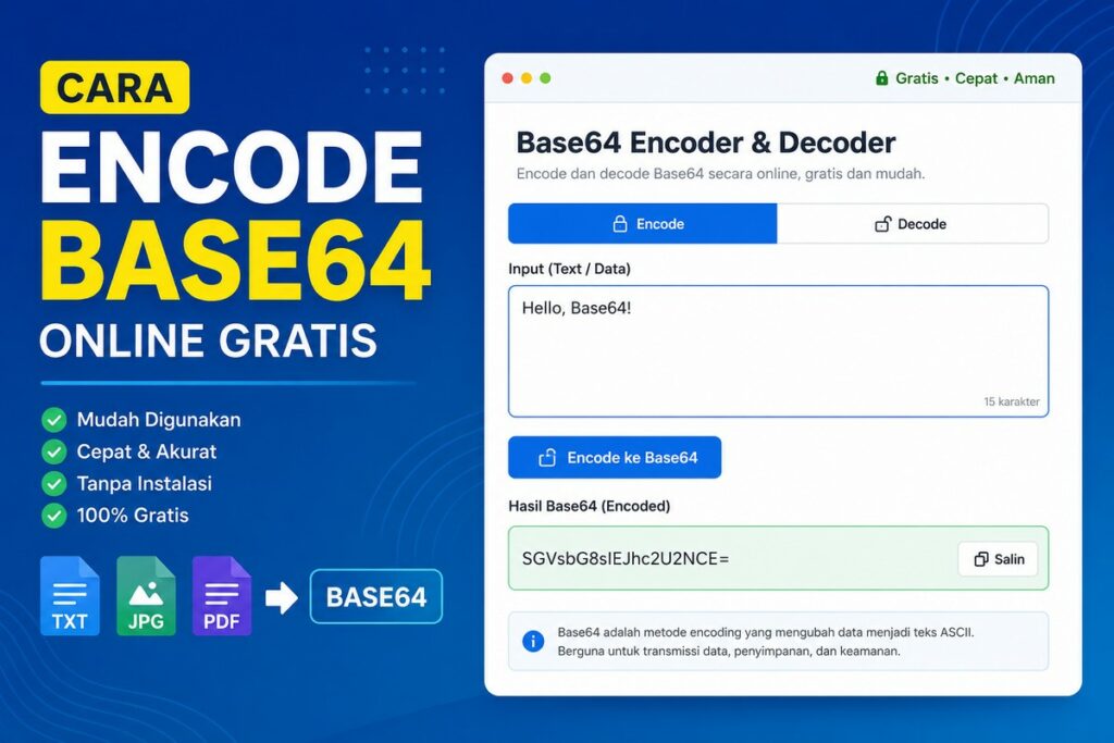 Cara Encode Base64 Online