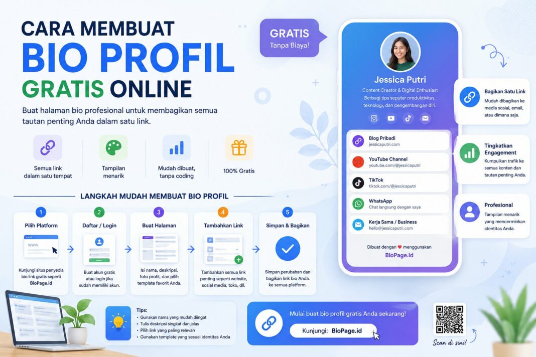 Cara Membuat Bio Profil Gratis Online