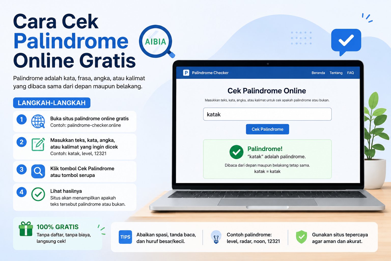 Cara Cek Palindrome Online