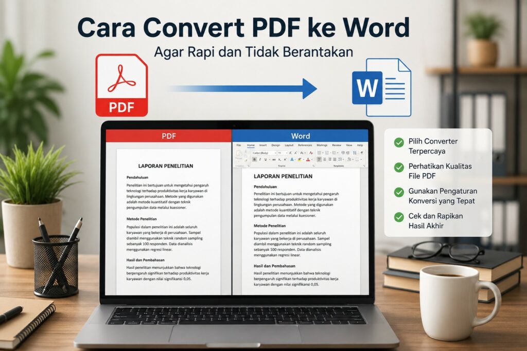 Cara Convert PDF Ke Word