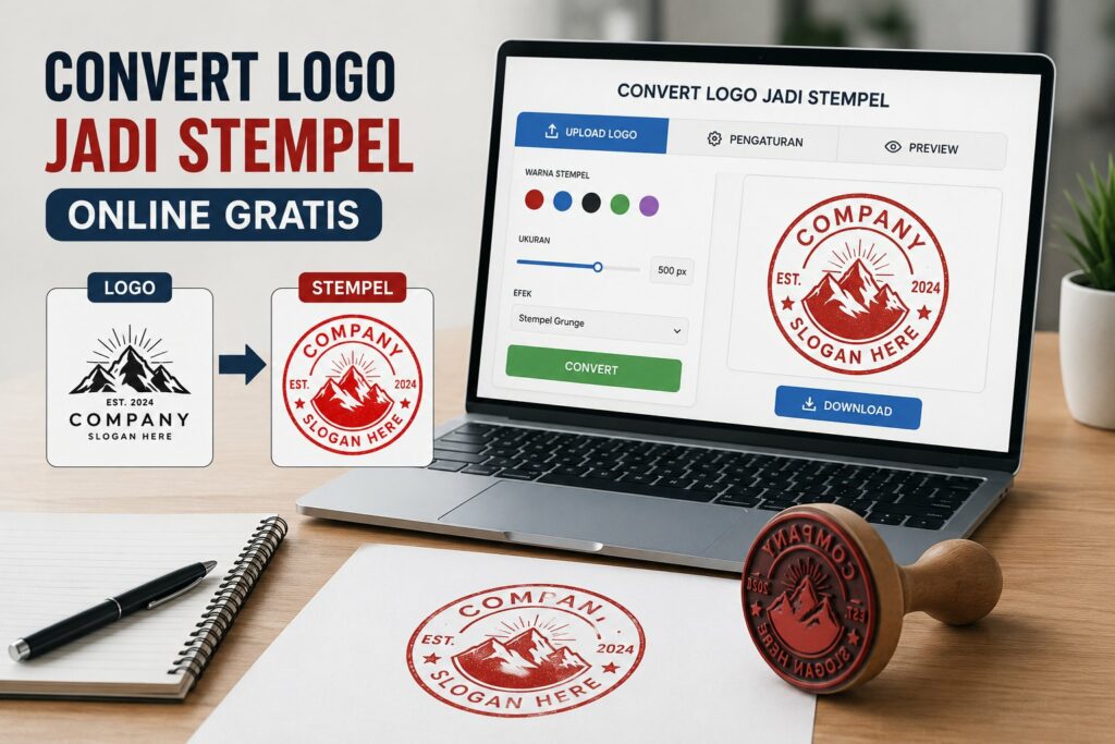 Convert Logo Jadi Stempel