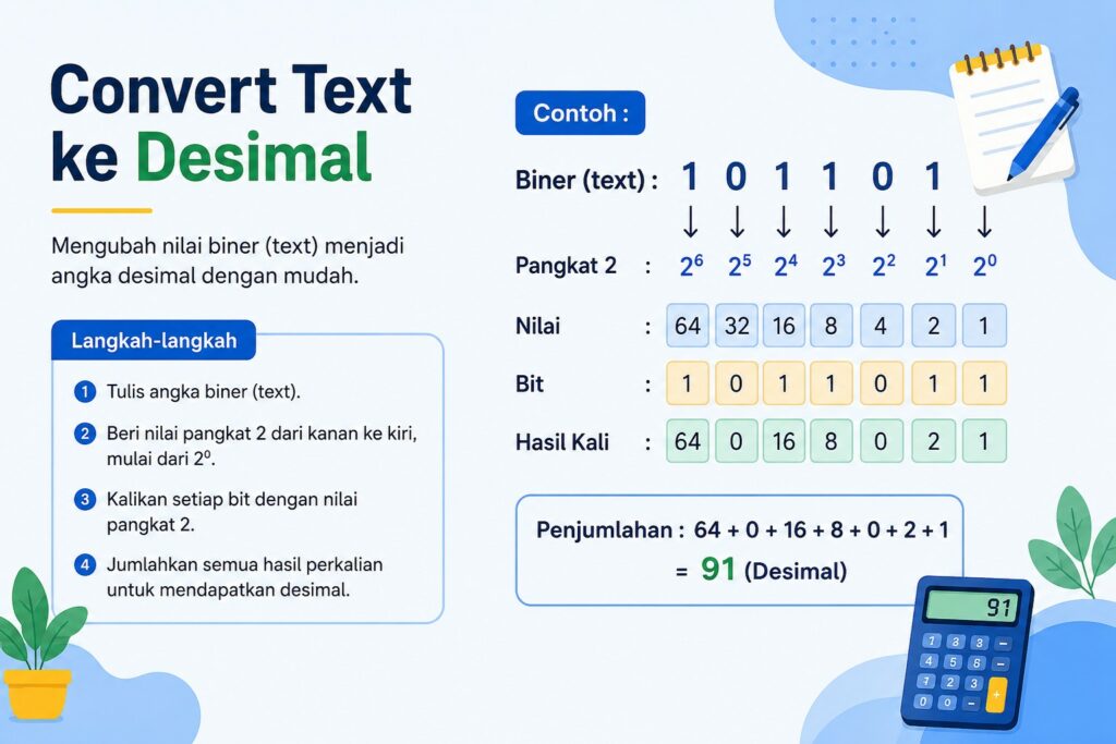 Convert Text Ke Desimal
